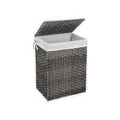 SONGMICS Košara za perilo Ratan 90L siva, LCB51WG