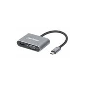 MANHATTAN Prikljucna stanica 130691 USB-C - VGA/HDMI/USB 3.0/PD 87W