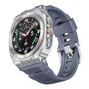 INF Zamenjava/kompatibilni del – Samsung Galaxy Watch Ultra 47MM silikonski pašček silver+blue, (5000264394)