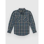 Salty Crew Daybreak Flannel Kids Shirt channel blue