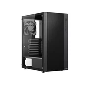 1stCool GAMER 4 prozoren, ATX, USB3.0, USB-C, 2x ventilator, črn