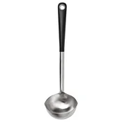 IKEA 365+ HJÄLTE Jušna zajemalka, nerjaveče jeklo/črna