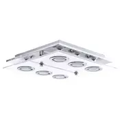 Eglo Cabo plafonjera/6, led, gu10, 6x3 w, hrom/saten