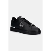 Usnjene superge Philipp Plein Leather Lo-Top Hexagon