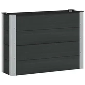 Povišena vrtna gredica Crna 100 x 30 x 72 cm