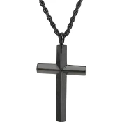 Ogrlica Pure Cross - Črna KP38414