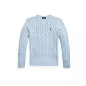 Polo Ralph Lauren PULL COL ROND EN MAILLE TORSADEE Modra