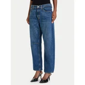 Guess Jeans hlače W5BA2V D0460 Mornarsko modra Mom Fit