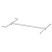 HJÄLPA Šipka za vešal+2šine za kac+spone1p, podesivo/bela, 60-100x55 cm