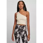 Womens cropped asymmetrical softseagrass top