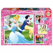 Disney Princess progresive puzzle 12-16-20-25pcs