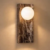 Lucande stenska svetilka Sonto, rjava marmorirana, višina 30 cm, G9 - Dnevna soba/jedilnica - Dizajn - rjava, bela