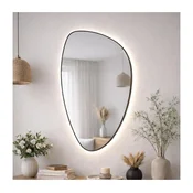 Baltica Design-LED Ogledalo z osvetlitvijo STONE FLUID 15W/230V 4500K 92x55 cm IP65 črna