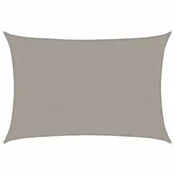 Vidaxl Senčno jadro 160 g/m2 pravokotno svetlo sivo 3x4,5 m HDPE