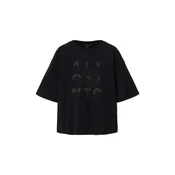 AllSaints Majica STACKS AMELIE črna/srebrna