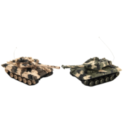 Teddies Tank RC bitka tenkova, 27MHz i 40MHz kamuflaža, 25 cm, 2 komada