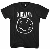Nirvana Majica White Smiley Unisex Black 2XL