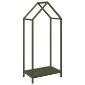Vidaxl Stojalo za drva olivno zelena 40x25x90 cm hladno valjano jeklo