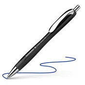 Kemični svinčnik, 0,7 mm, potisni mehanizem, SCHNEIDER Slider Rave XB, črna, modra