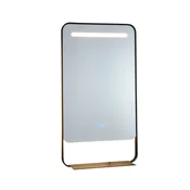Costway LED kopalniško ogledalo 80x60 cm zlato