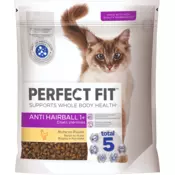 Perfect Fit Mačja hrana Adult 1+ Anti Hairball - piščanec - 1,40 kg