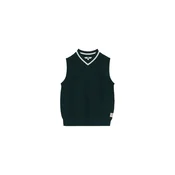WE Fashion Brezrokavnik temno zelena / bela
