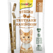 GimCat Sticks - puran in zajec, 4 kosi - 1 pkg