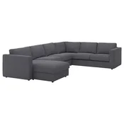 VIMLE Ugaona sofa, 5-sed, s lenjivcem/Gunnared zagasitosiva