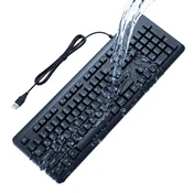 INF IPX7 vodoodporna tiha ergonomska multimedijska tipkovnica, pralna, (5000310589)