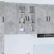 vidaXL Stenska kuhinjska omarica z vrati Betonsko siva 60 x 31 x 80 cm