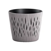 eoshop Pokrov za cvetlični lonec PESČENO 2v1 plastika mat d23x19cm