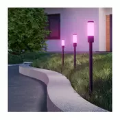 Eglo 902043 - LED RGB zunanja svetilka ZANCARO LED/1W/230V IP44 črna + daljinski upravljalnik
