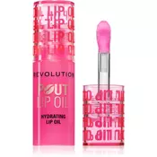 Makeup Revolution Pout Lip olje za ustnice z vlažilnim učinkom odtenek Raspberry Pink 3 ml
