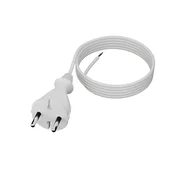 3 m priključni kabel z ravnim vtičem TIP E 230V 16A 2x1 mm2 H05VV-F PP-21 bel W-98339