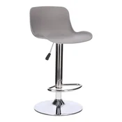 shumee Inge BARSKI STOL NASTAVLJIV 60-81 cm siv/krom