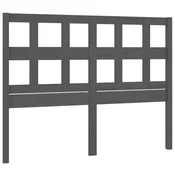 Vidaxl Posteljno vzglavje sivo 165,5x4x100 cm trdna borovina