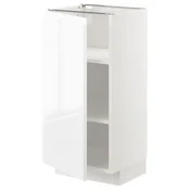 METOD Podni element s policama, bela/Voxtorp v. sjaj bela, 40x37 cm