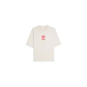 Bershka Majica grafit / greige / češnjevo rdeča