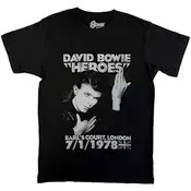 David Bowie Heroes Earls Court Black S Majica