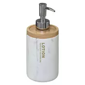 FIVE DOZATOR ZA SAPUN LEA, 18X8,1X7,5 CM, PLASTIQUE/BAMBOU, BIJELI