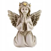 shumee Sveča angel varuh klečeča, svetleča krona za vrt ali grob 18 CM