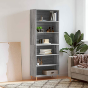 Visoka komoda siva sonome 69,5x32,5x180 cm konstruirano drvo