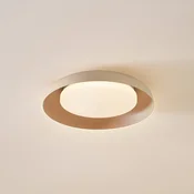 Lindby LED stropna svetilka Florie, bež, kovina, O 40 cm - Dnevna soba/jedilnica - Sodobni - bež, bela - Plastika