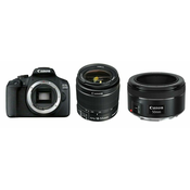 Canon digitalni fotoaparat  EOS 2000D + EF-S 18-55 IS + EF 50 f/1,8