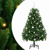Vidaxl Umestno božično drevo med 150 LED Zelena 150 cm PVC in kovina