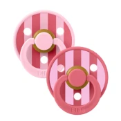 BIBS Varalice za bebe Prugaste, 2 komada, Roze-crvena