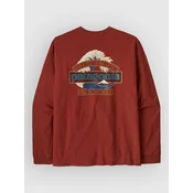 Patagonia Great Waves Responsibili- Long Sleeve T-Shir rusty red