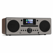 Auna Harvard, kompaktni sistem, internetni/DAB+ in UKV radio, CD predvajalnik, bluetooth, oreh (MG3- Harvard IR WA)
