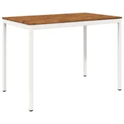 vidaXL Vrtni Bar Miza Naravna in bela 147 x 88,5 x 105 cm
