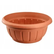 Plastični cvetlični lonček oranžne barve 20 cm x 20 x 9,5 cm 1 kos.